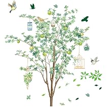 Amazon｜Chirstseason ウォールステッカー 木 大きめサイズ 果物の